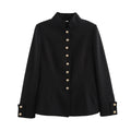 Women 2025 New stand-up collar Blazer Coat
