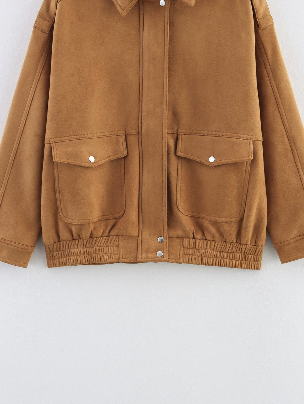Women's 2025 new fashion suede texture loose flying jacket Coat