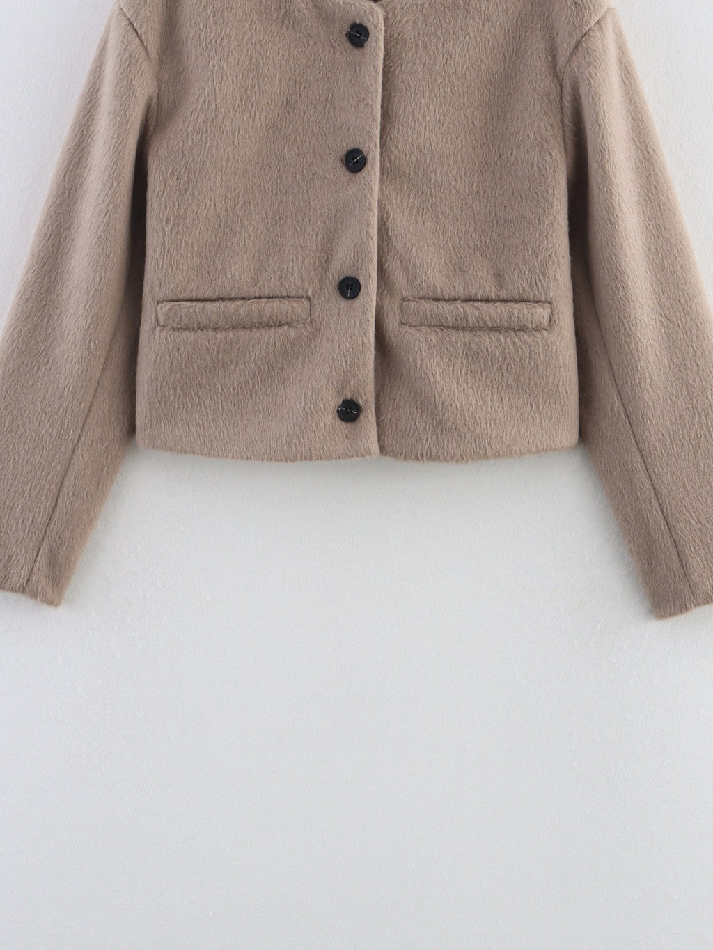 Women 2025 New Wool blend crew neck coat